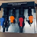 4 port manifold water metering valve with plate