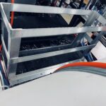 Aluminum holder for 100 gallon vertical tank